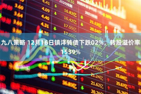 九八策略 12月16日镇洋转债下跌02%，转股溢价率1539%